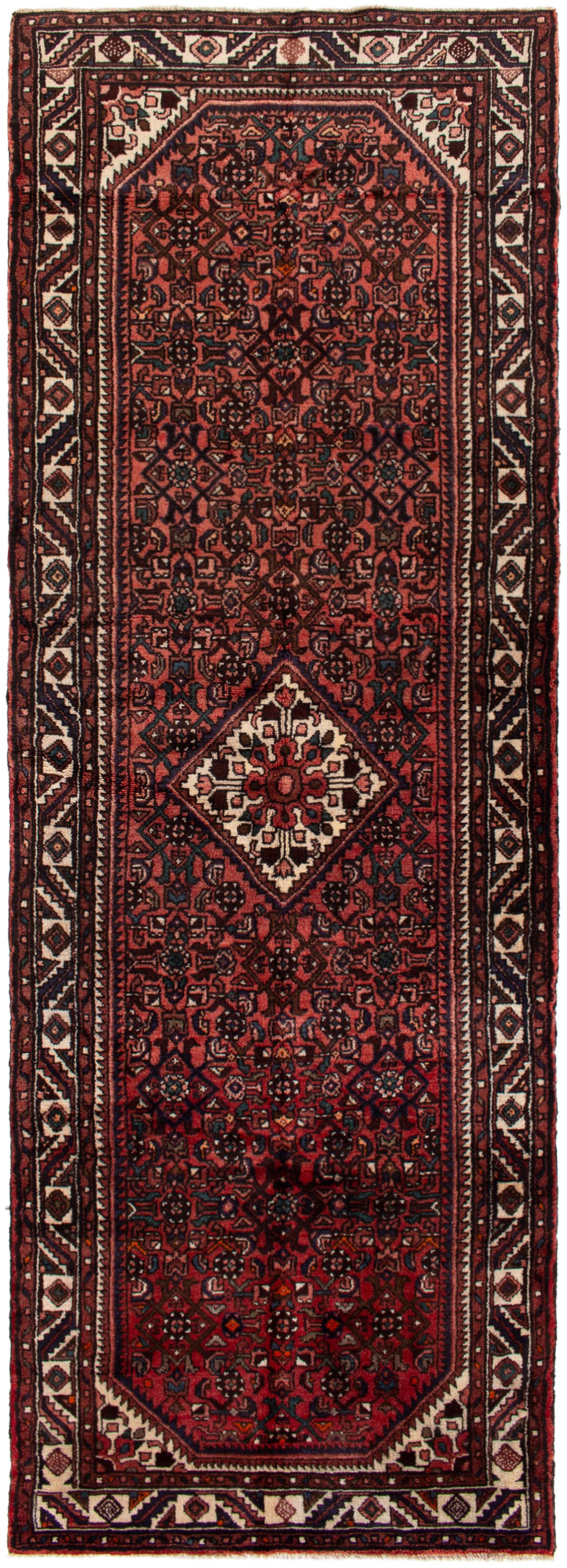 Hand-knotted Hamadan  Wool Rug 3'6" x 10'2" Size: 3'6" x 10'2"  