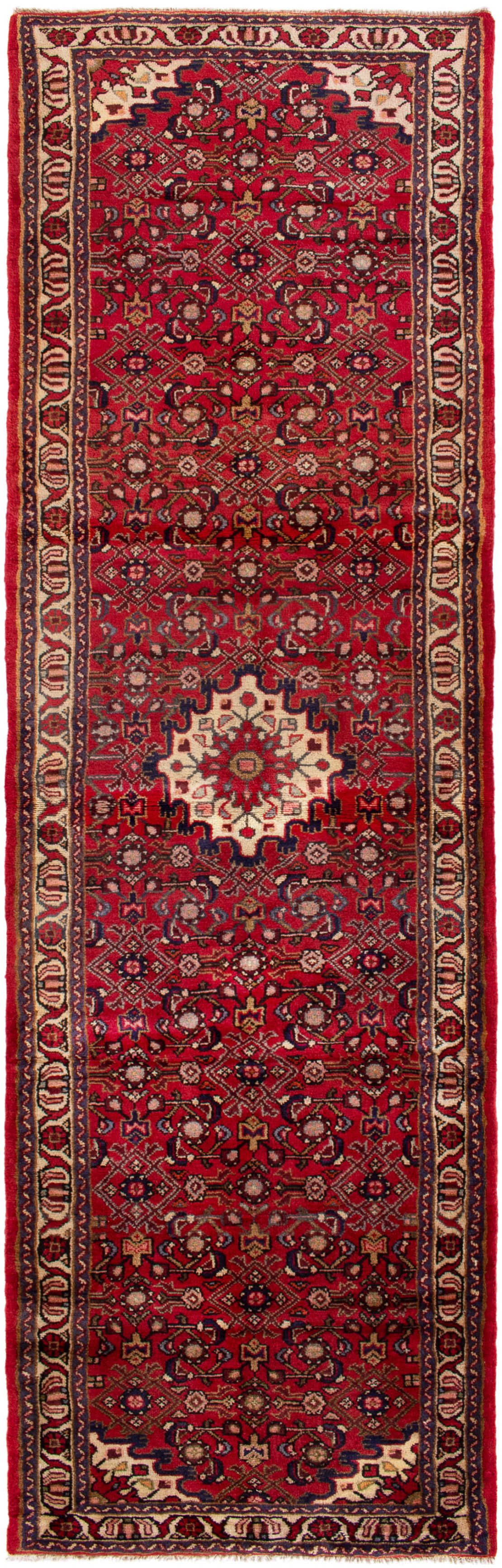 Hand-knotted Hamadan  Wool Rug 3'1" x 10'4" Size: 3'1" x 10'4"  