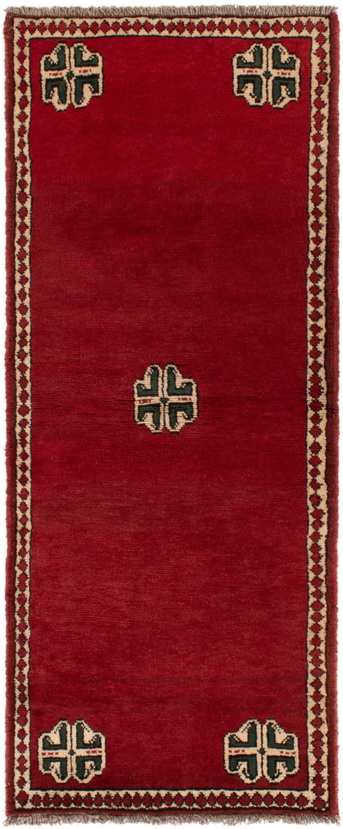 Hand-knotted Shiraz Qashqai  Wool Rug 2'4" x 6'2" Size: 2'4" x 6'2"  