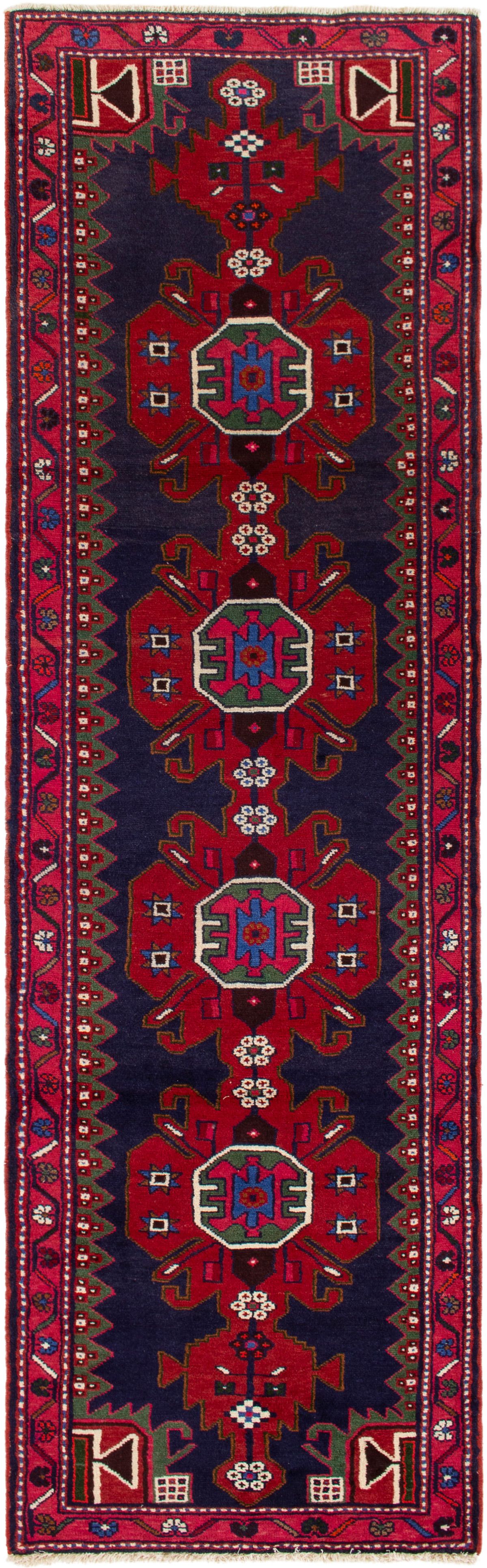 Hand-knotted Saveh  Wool Rug 2'8" x 9'3" Size: 2'7" x 9'3"  