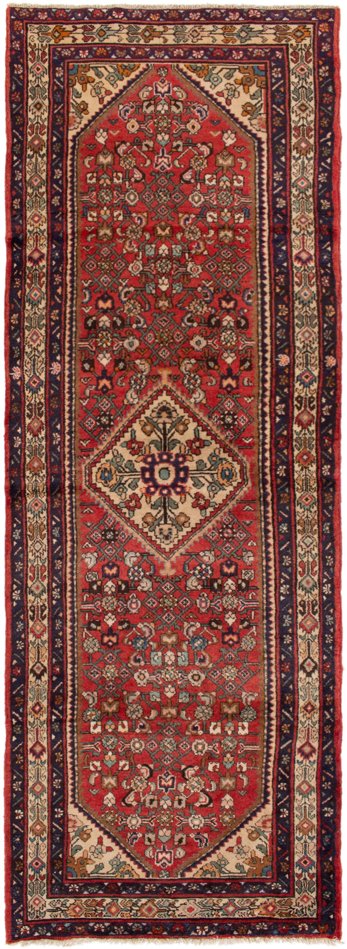 Hand-knotted Hosseinabad  Wool Rug 3'6" x 10'4" Size: 3'6" x 10'4"  