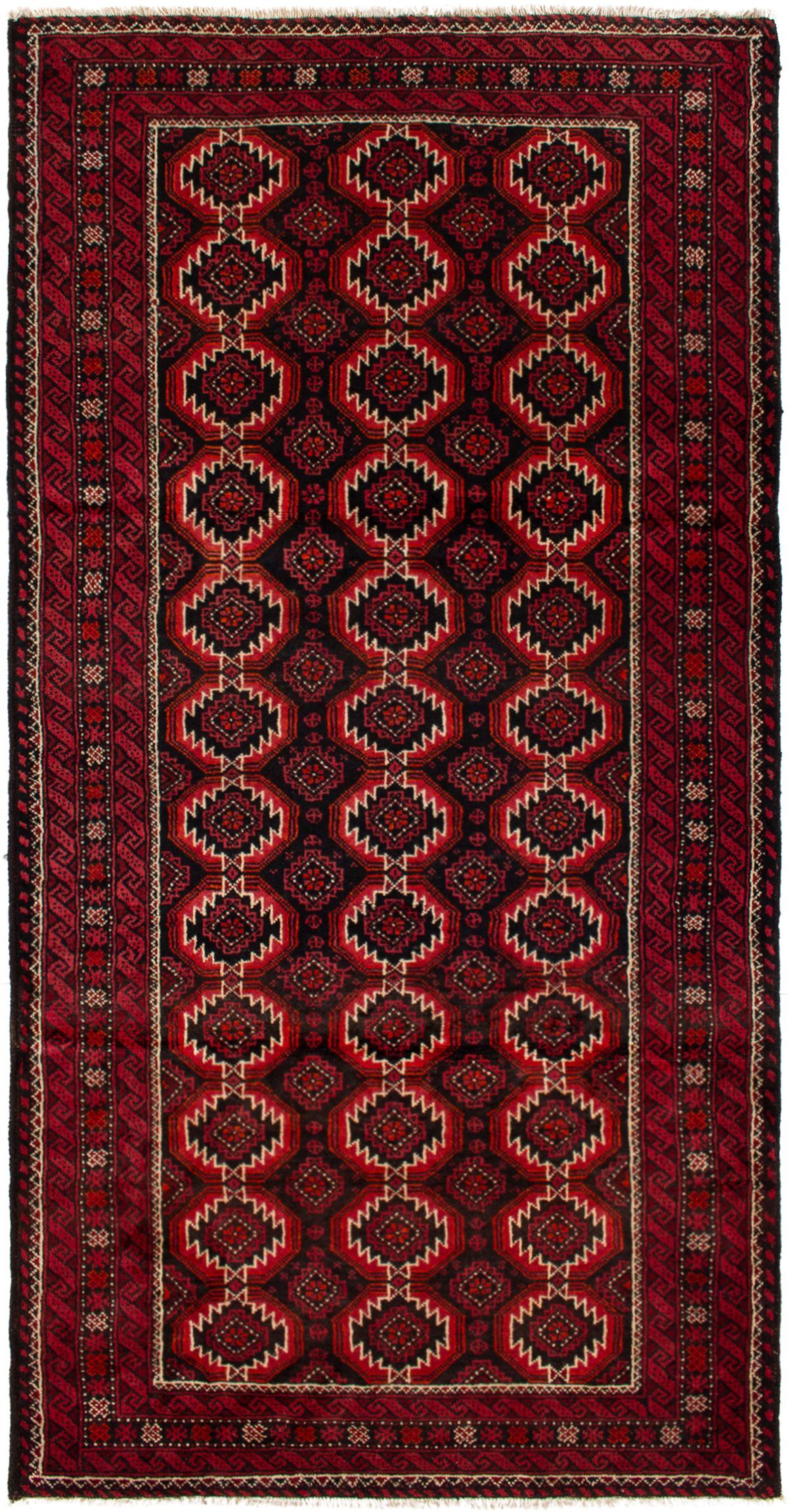 Hand-knotted Finest Baluch  Wool Rug 4'2" x 8'3" Size: 4'2" x 8'3"  