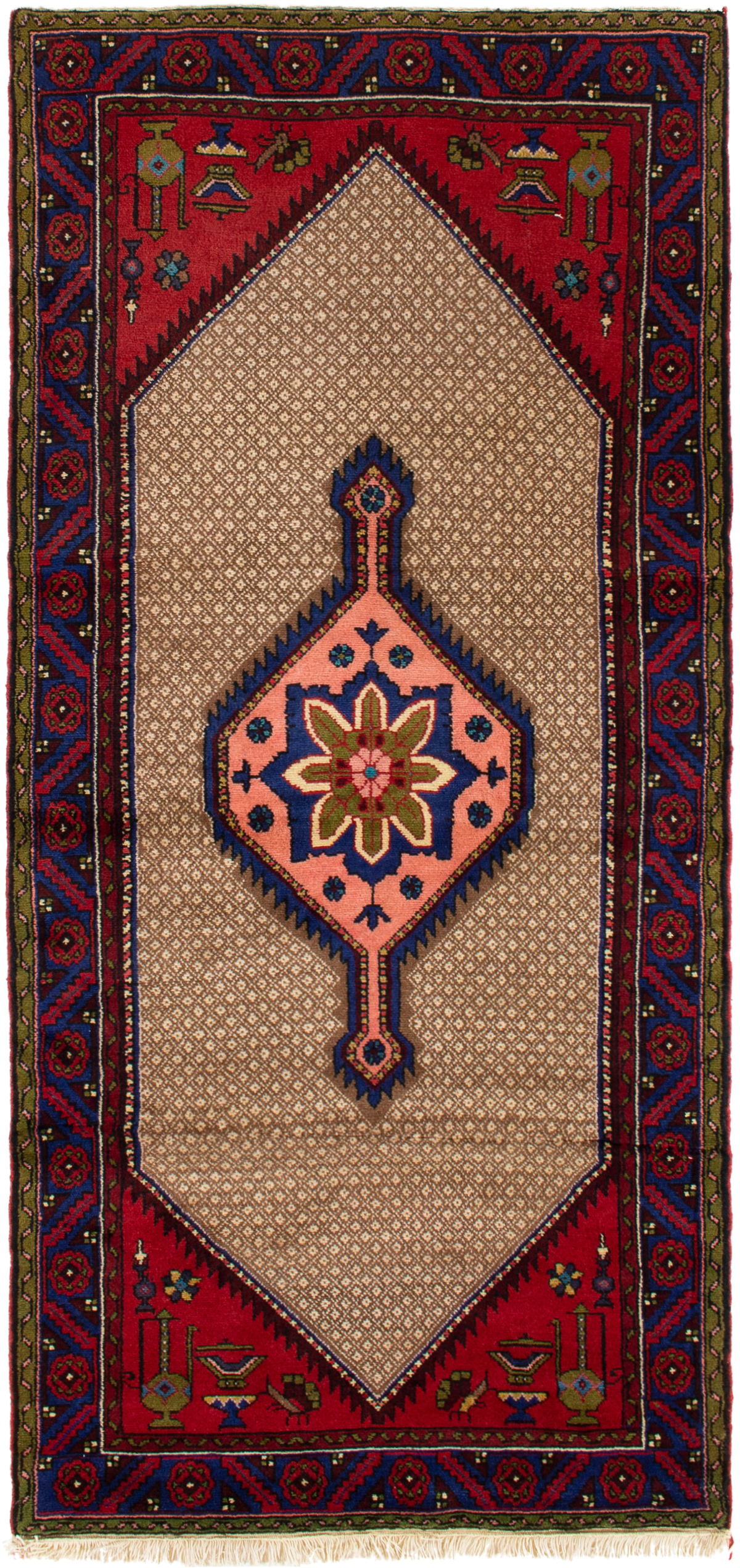 Hand-knotted Koliai  Wool Rug 2'11" x 6'6" Size: 2'11" x 6'6"  