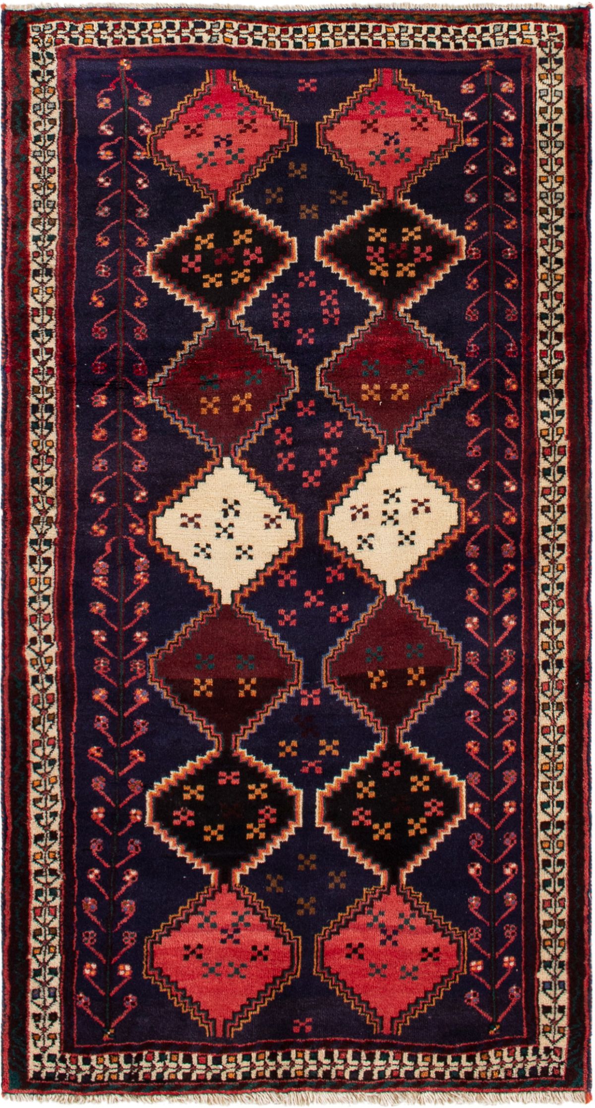Hand-knotted Afshar  Wool Rug 3'1" x 6'0" Size: 3'1" x 6'0"  