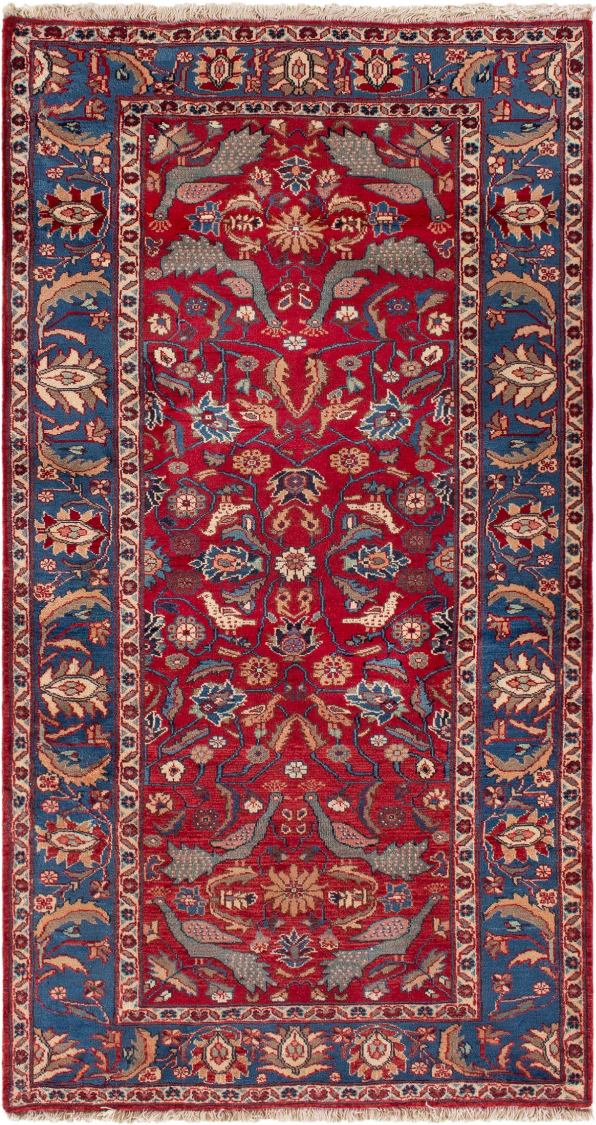 Hand-knotted Mashad  Wool Rug 3'6" x 6'10" Size: 3'6" x 6'10"  