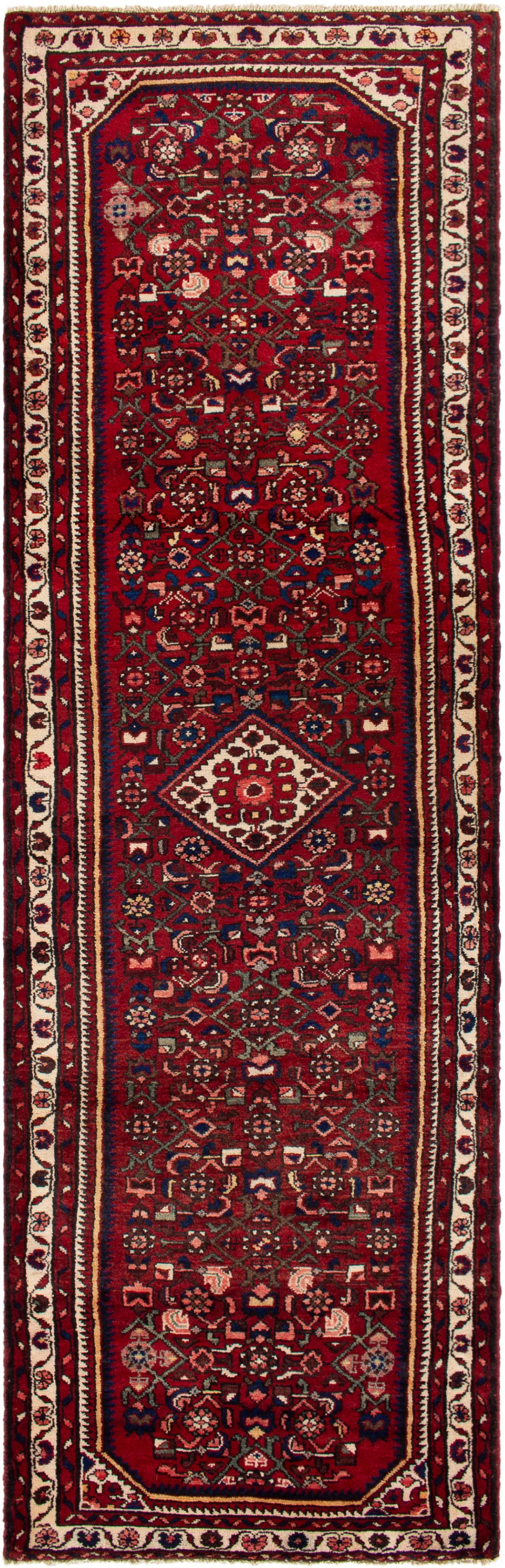 Hand-knotted Mahal  Wool Rug 3'0" x 10'4" Size: 3'0" x 10'4"  