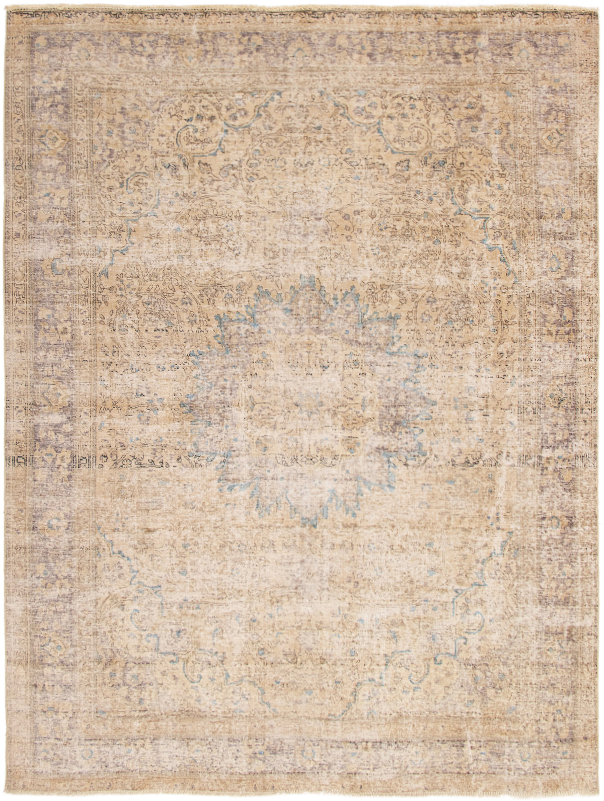 Hand-knotted Color Transition Khaki, Light Khaki Wool Rug 8'5" x 11'0" Size: 8'5" x 11'0"  
