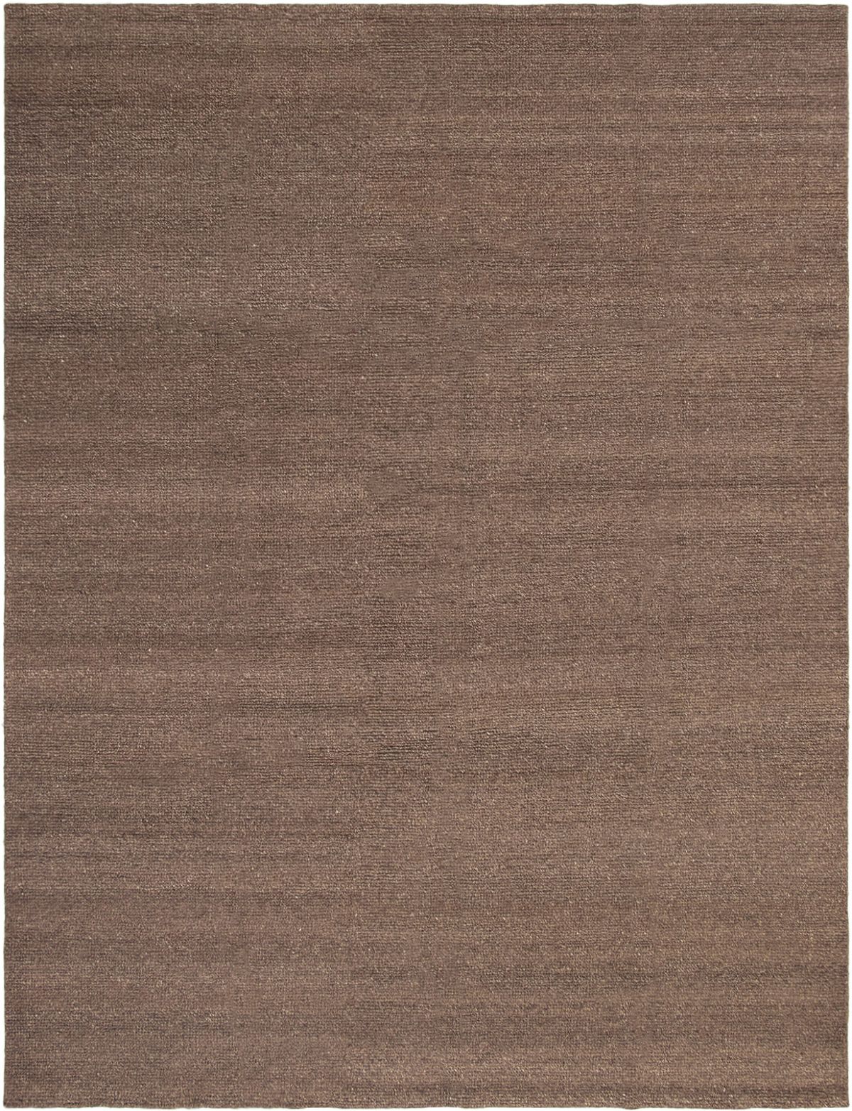 Hand-knotted Arlequin Dark Brown Wool Rug 9'0" x 12'0" Size: 9'0" x 12'0"  