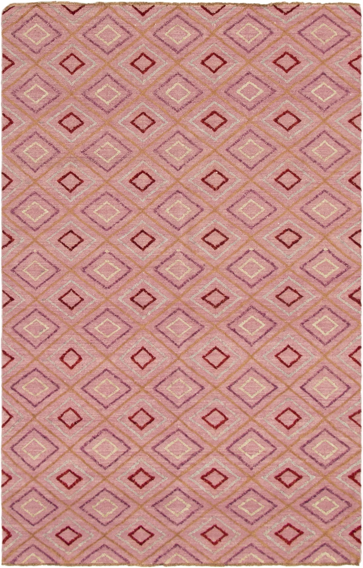Hand-knotted Finest Ziegler Chobi Violet Wool Rug 6'2" x 9'7" Size: 6'2" x 9'7"  