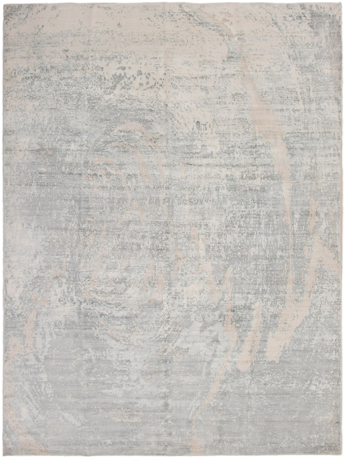 Hand-knotted Galleria Grey Viscose Rug 9'0" x 12'0" Size: 9'0" x 12'0"  