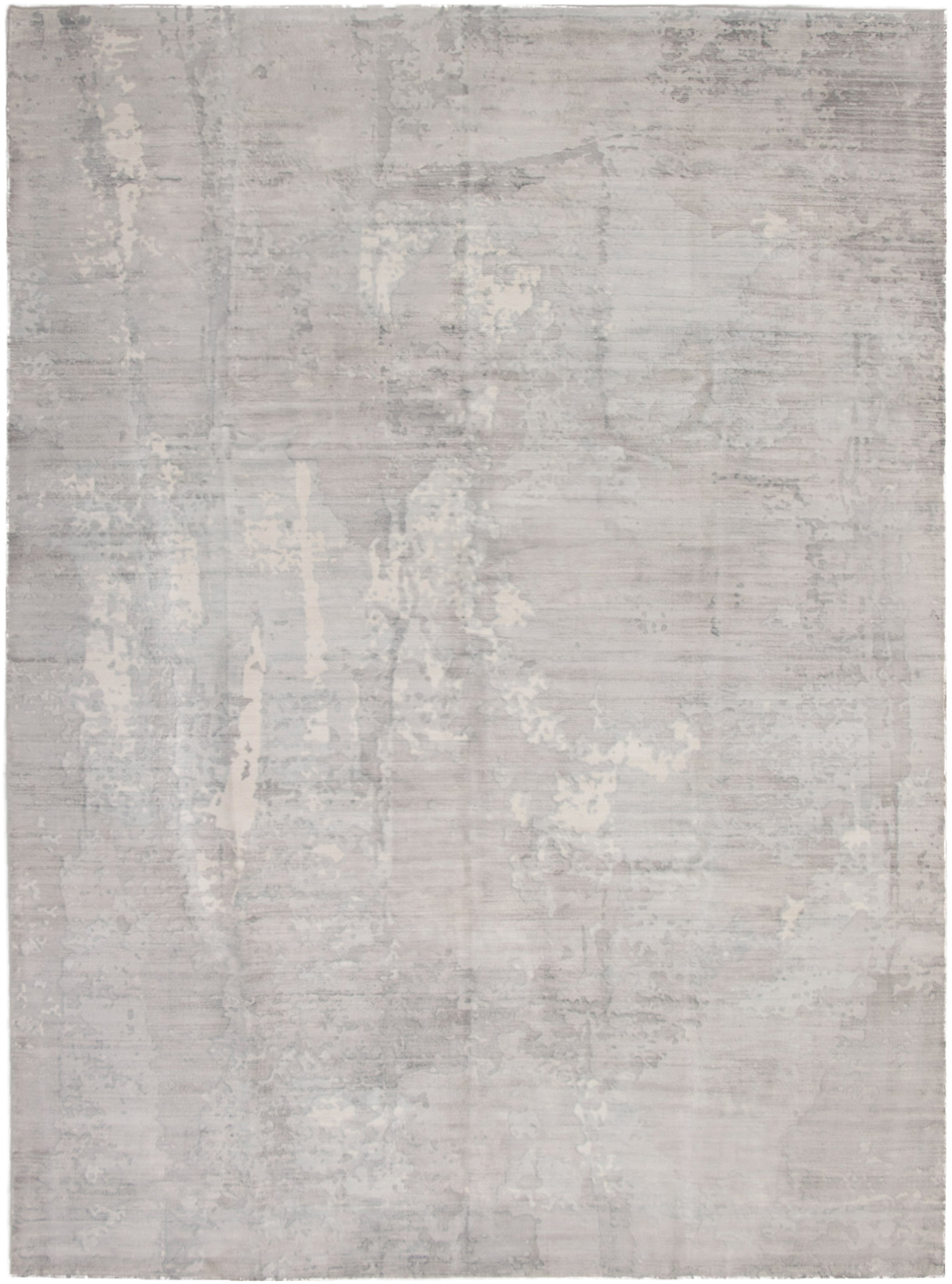 Hand-knotted Galleria Light Grey Viscose Rug 9'0" x 12'1" Size: 9'0" x 12'1"  