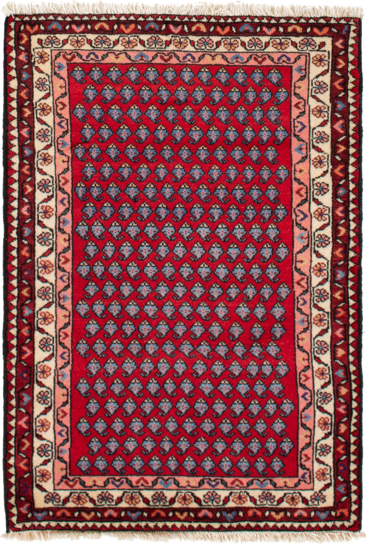 Hand-knotted Hamadan  Wool Rug 2'8" x 3'10"  Size: 2'7" x 3'10"  