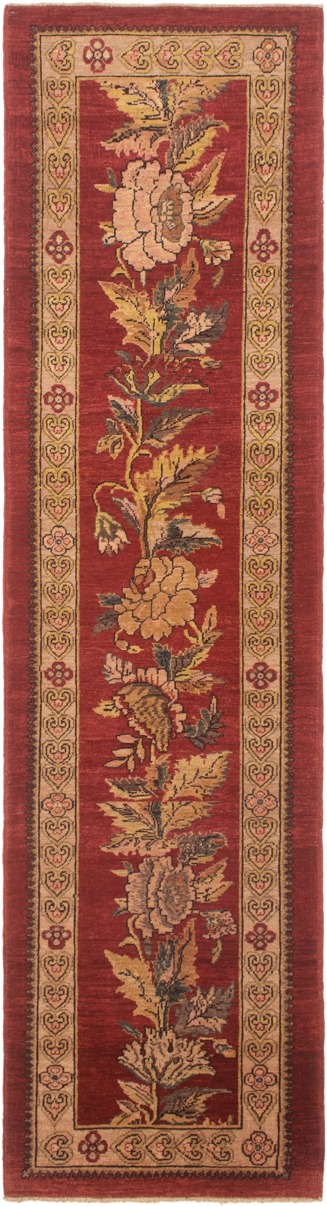 Hand-knotted Finest Ziegler Chobi Red Wool Rug 2'6" x 10'0" Size: 2'6" x 10'0"  