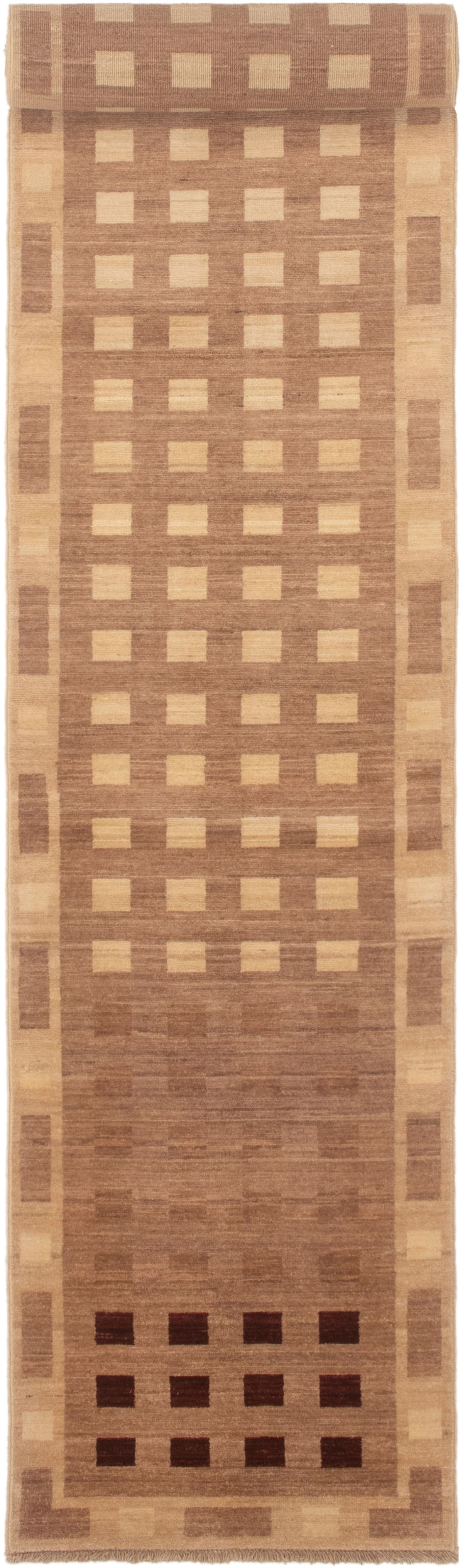 Hand-knotted Finest Ziegler Chobi Brown Wool Rug 2'5" x 19'2" Size: 2'5" x 19'2"  