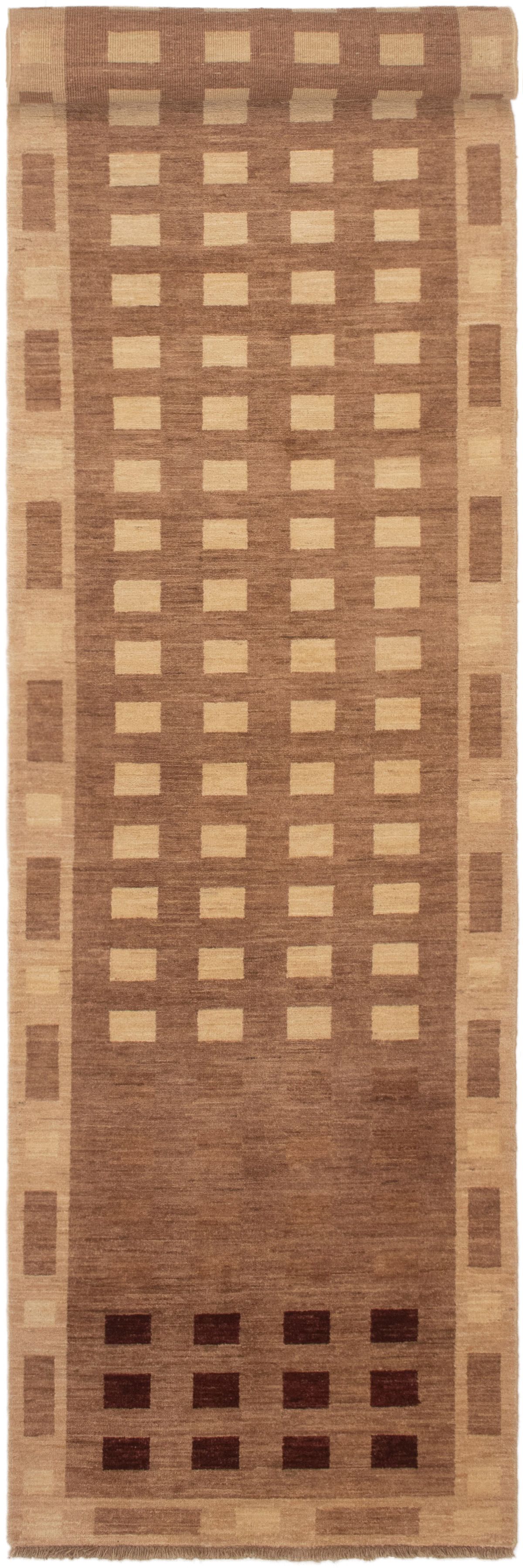 Hand-knotted Finest Ziegler Chobi Brown Wool Rug 2'9" x 15'1" Size: 2'9" x 15'1"  