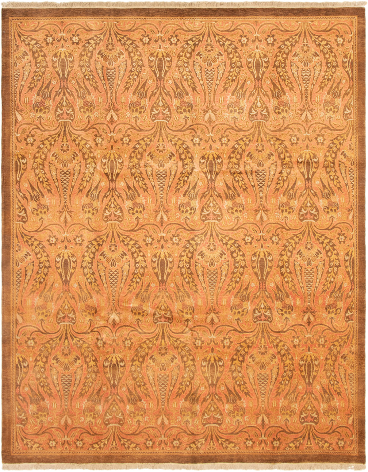 Hand-knotted Pako Persian 18/20 Copper Wool Rug 8'0" x 9'10" Size: 8'0" x 9'10"  