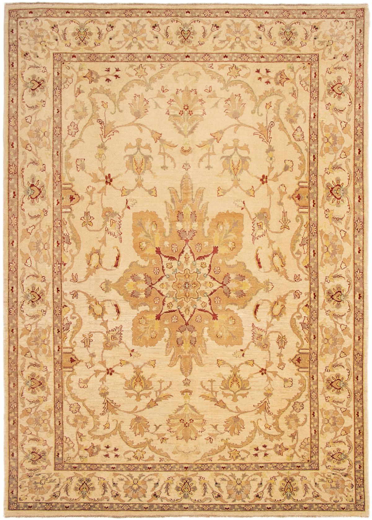 Hand-knotted Chobi Finest Cream Wool Rug 8'10" x 12'6" Size: 8'10" x 12'6"  