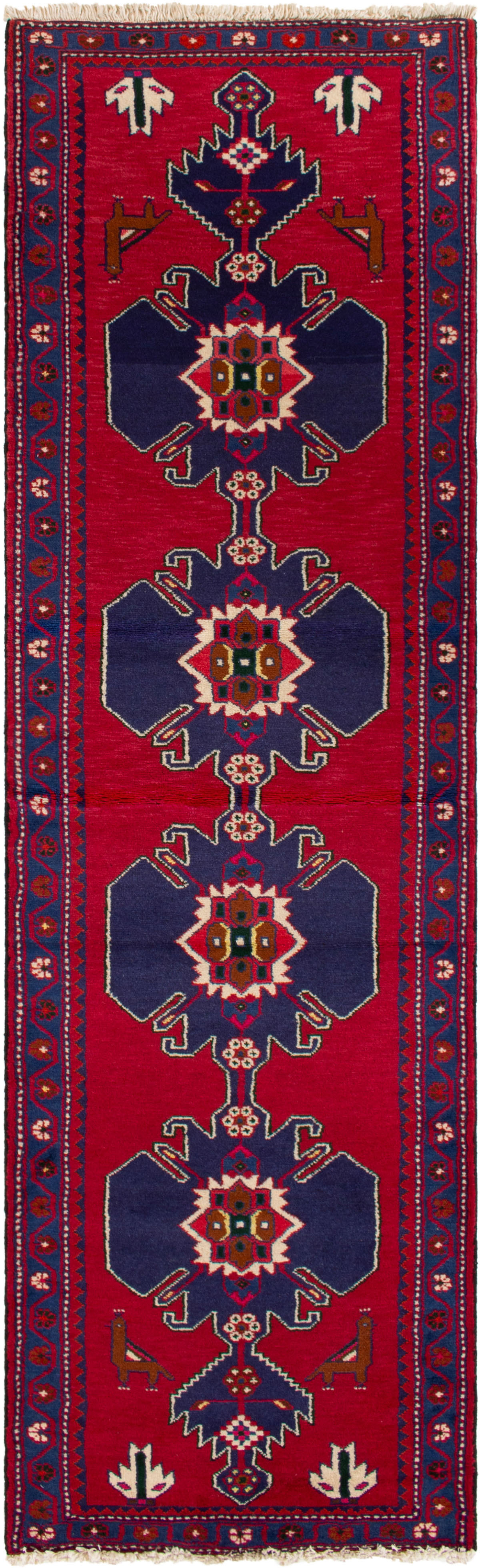 Hand-knotted Kashan  Wool Rug 2'7" x 9'1" Size: 2'7" x 9'1"  