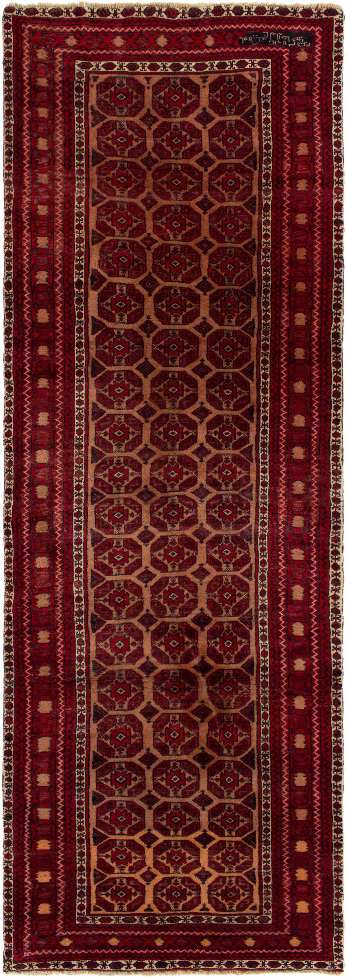 Hand-knotted Finest Baluch  Wool Rug 3'2" x 9'7" Size: 3'2" x 9'7"  
