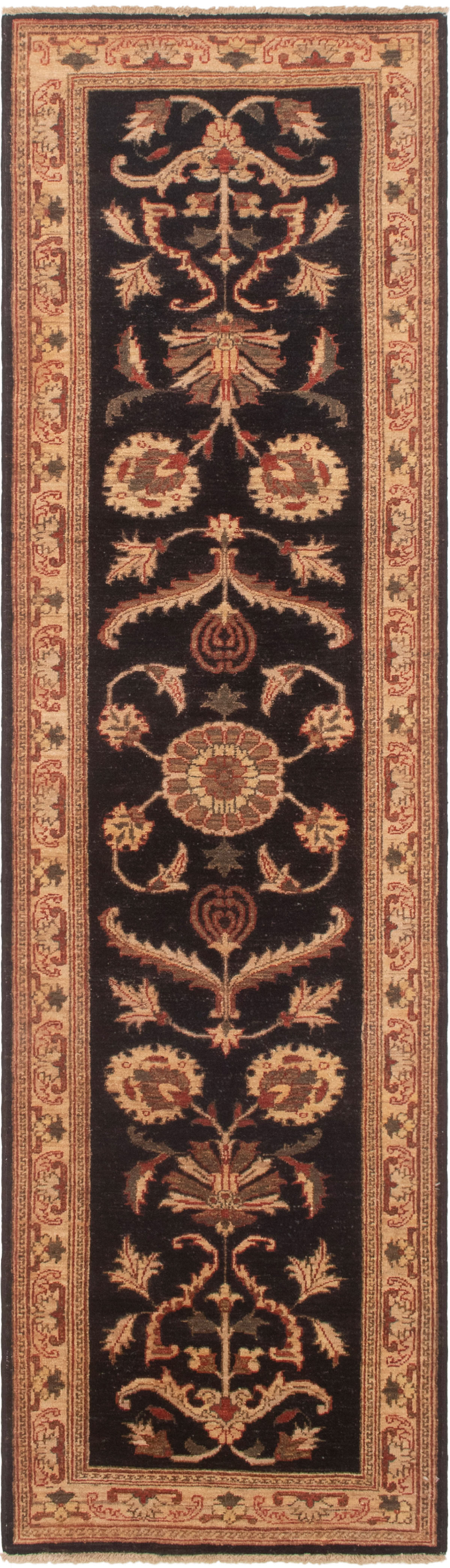 Hand-knotted Chobi Finest Black Wool Rug 2'8" x 9'7" Size: 2'8" x 9'7"  