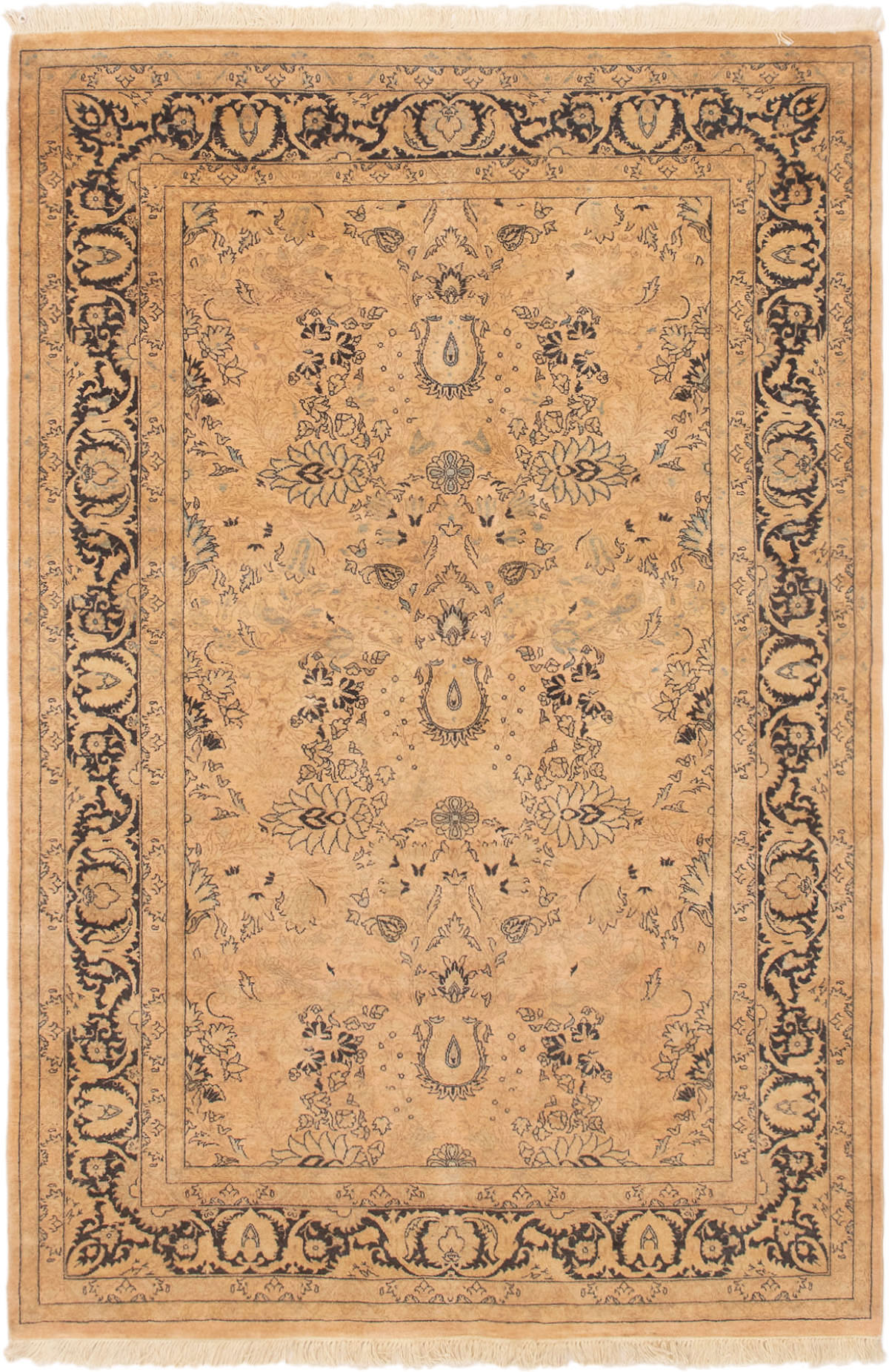 Hand-knotted Pako Persian 18/20 Beige Wool Rug 4'8" x 7'2" Size: 4'8" x 7'2"  