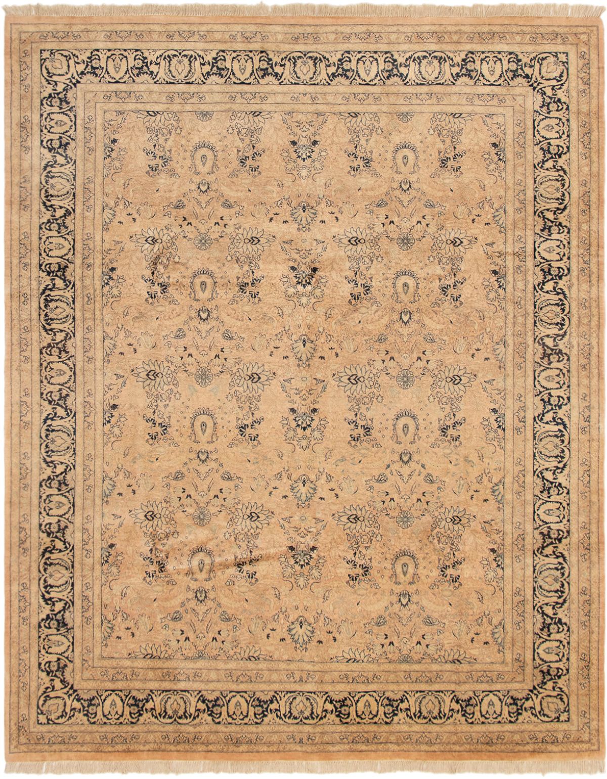 Hand-knotted Pako Persian 18/20 Tan Wool Rug 8'2" x 10'2" Size: 8'2" x 10'2"  