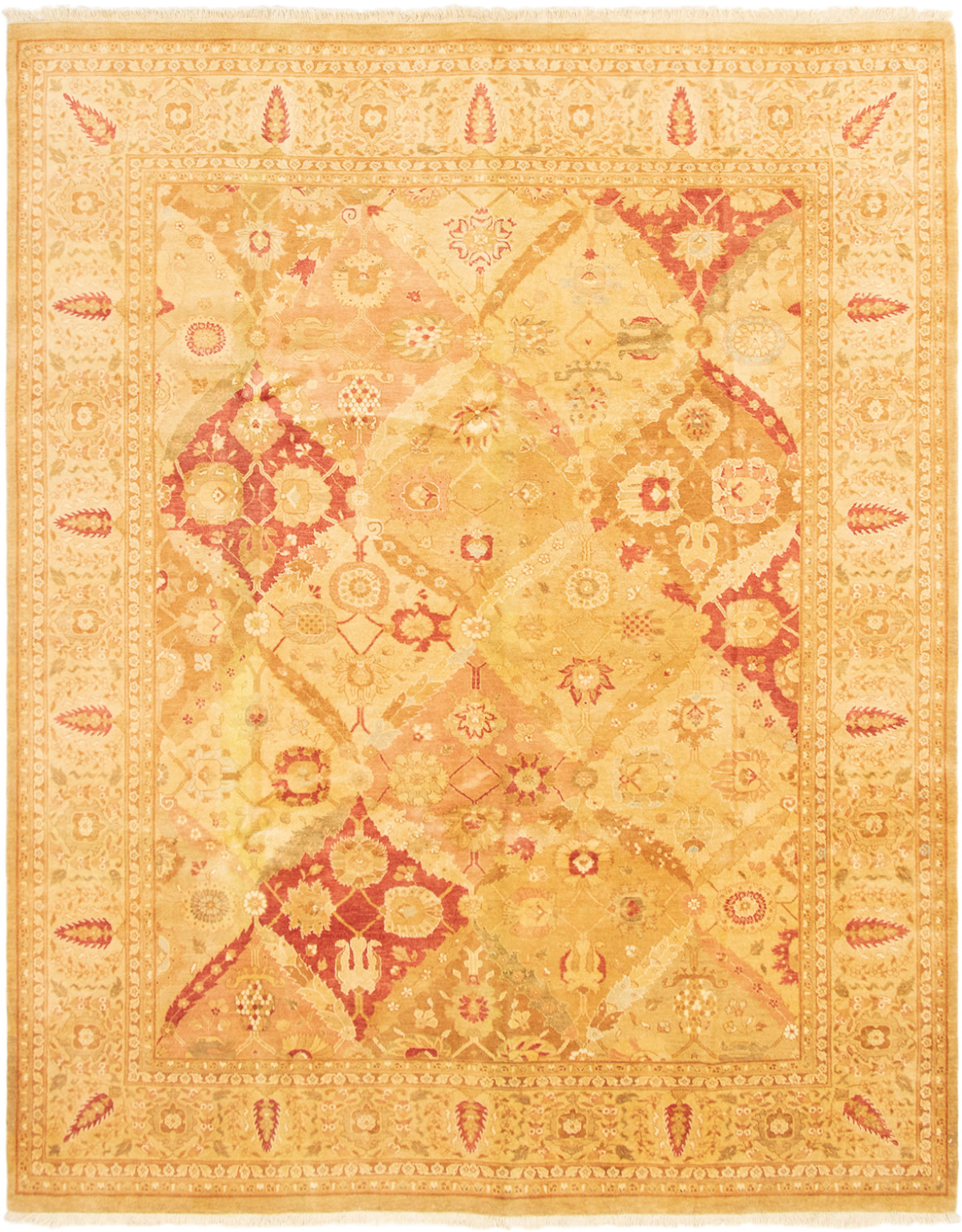Hand-knotted Peshawar Oushak Light Brown Wool Rug 8'0" x 10'0" Size: 8'0" x 10'0"  