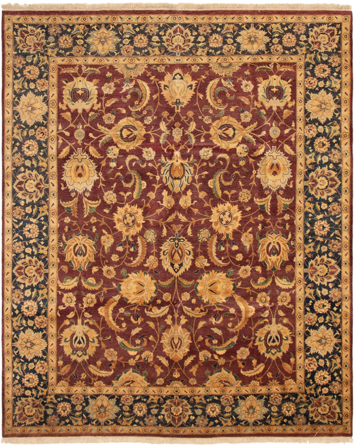 Hand-knotted Pako Persian 18/20 Dark Red Wool Rug 8'3" x 10'1" Size: 8'3" x 10'1"  