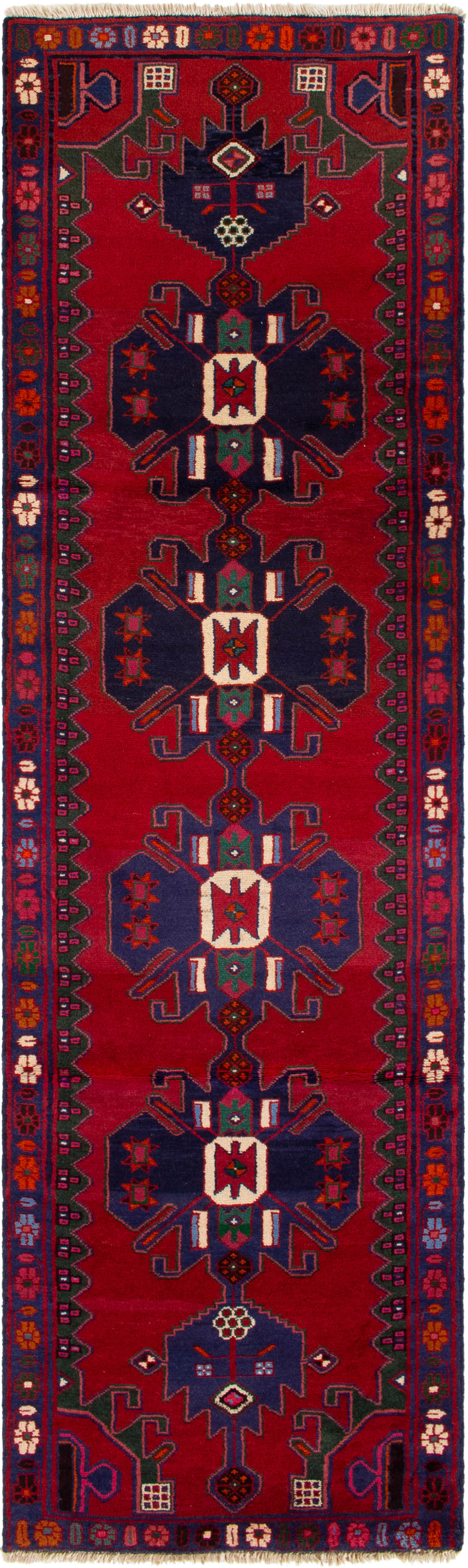 Hand-knotted Saveh  Wool Rug 2'6" x 9'1"  Size: 2'6" x 9'1"  