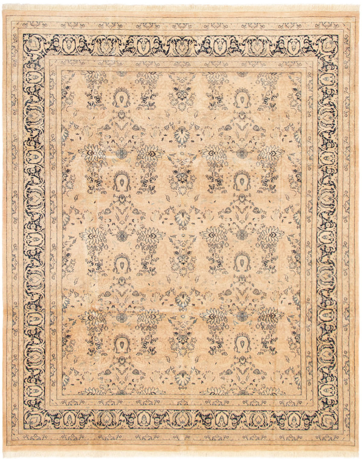 Hand-knotted Pako Persian 18/20 Tan Wool Rug 8'0" x 10'1" Size: 8'0" x 10'1"  