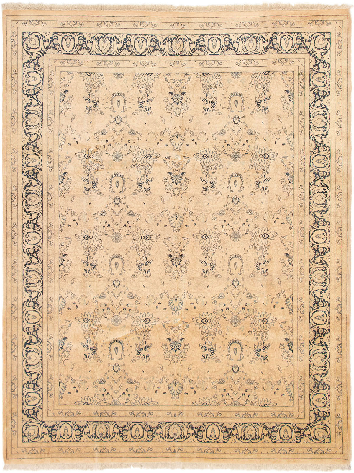 Hand-knotted Pako Persian 18/20 Ivory Wool Rug 8'3" x 10'8" Size: 8'3" x 10'8"  