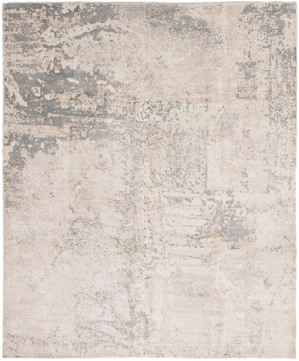 Hand-knotted Galleria Cream Viscose Rug 8'1" x 9'9" Size: 8'1" x 9'9"  