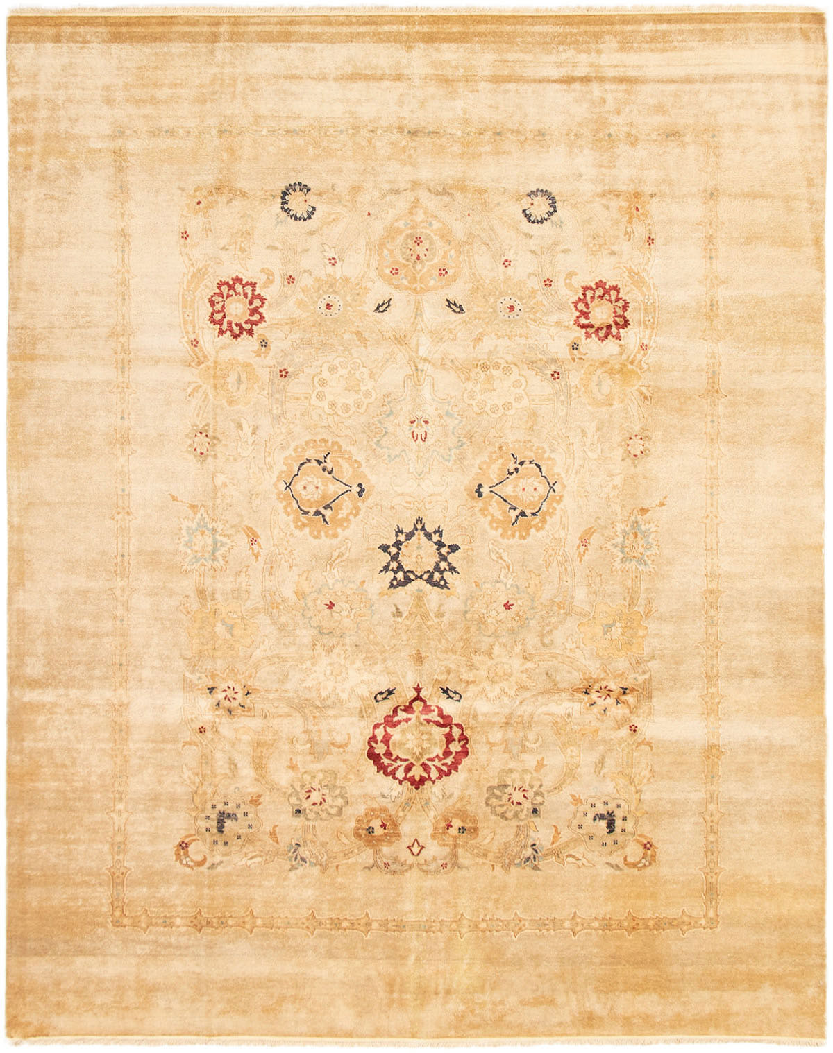 Hand-knotted Pako Persian 18/20 Cream Wool Rug 8'0" x 9'10" Size: 8'0" x 9'10"  