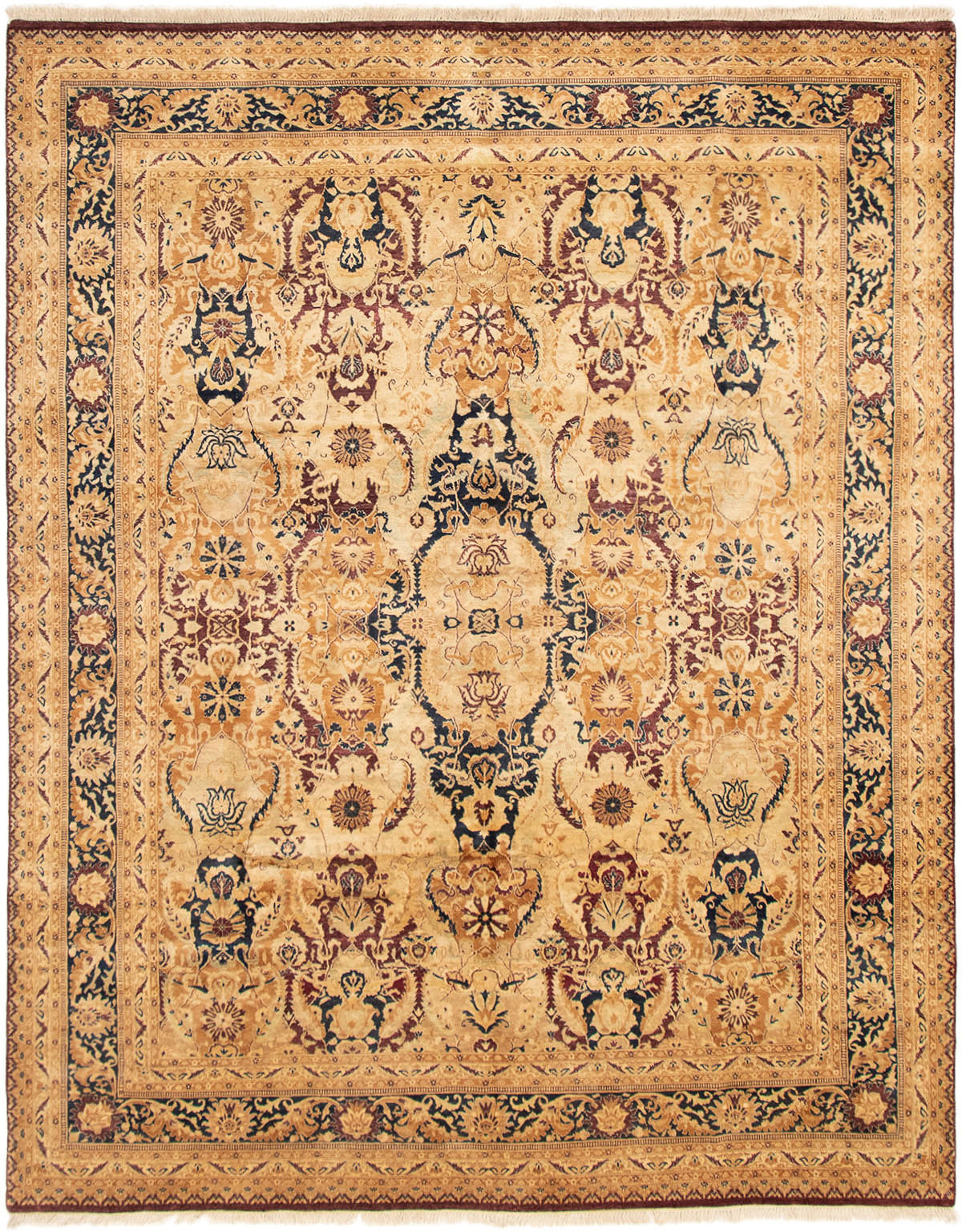 Hand-knotted Pako Persian 18/20 Cream Wool Rug 8'1" x 10'0" Size: 8'1" x 10'0"  