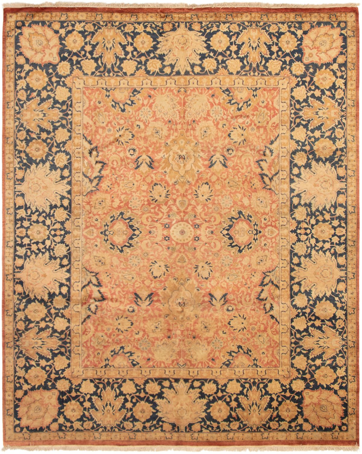 Hand-knotted Pako Persian 18/20 Copper Wool Rug 8'3" x 10'0" Size: 8'3" x 10'0"  