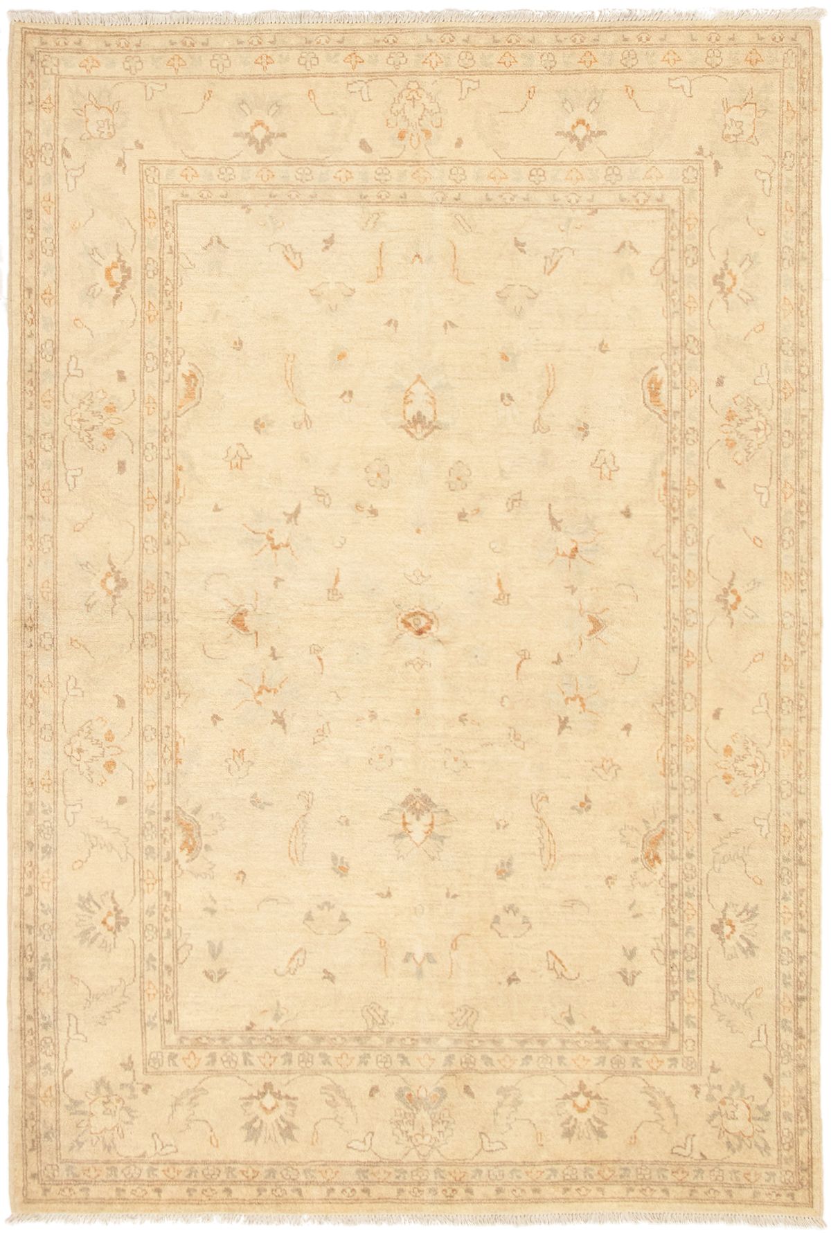 Hand-knotted Chobi Finest Cream Wool Rug 6'9" x 9'8" Size: 6'9" x 9'8"  