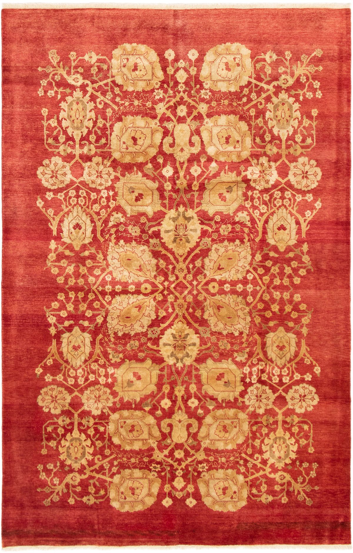 Hand-knotted Pako Persian 18/20 Red Wool Rug 5'10" x 9'0" Size: 5'10" x 9'0"  