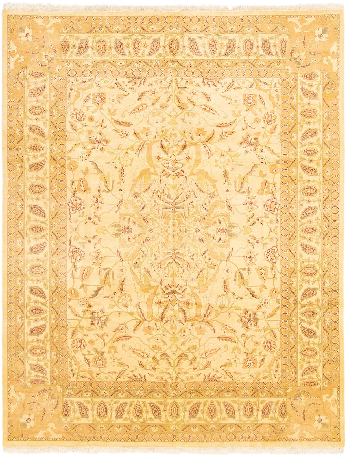 Hand-knotted Pako Persian 18/20 Ivory Wool Rug 8'0" x 10'3" Size: 8'0" x 10'3"  