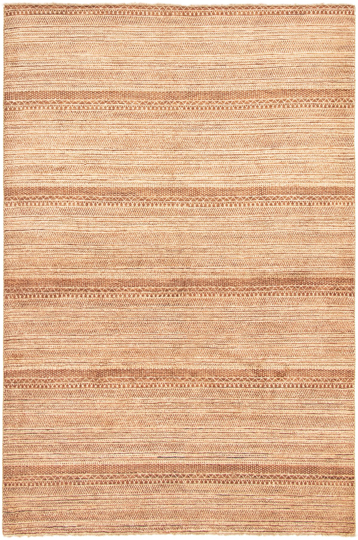 Hand-knotted Finest Ziegler Chobi Brown Wool Rug 6'2" x 9'5" Size: 6'2" x 9'5"  