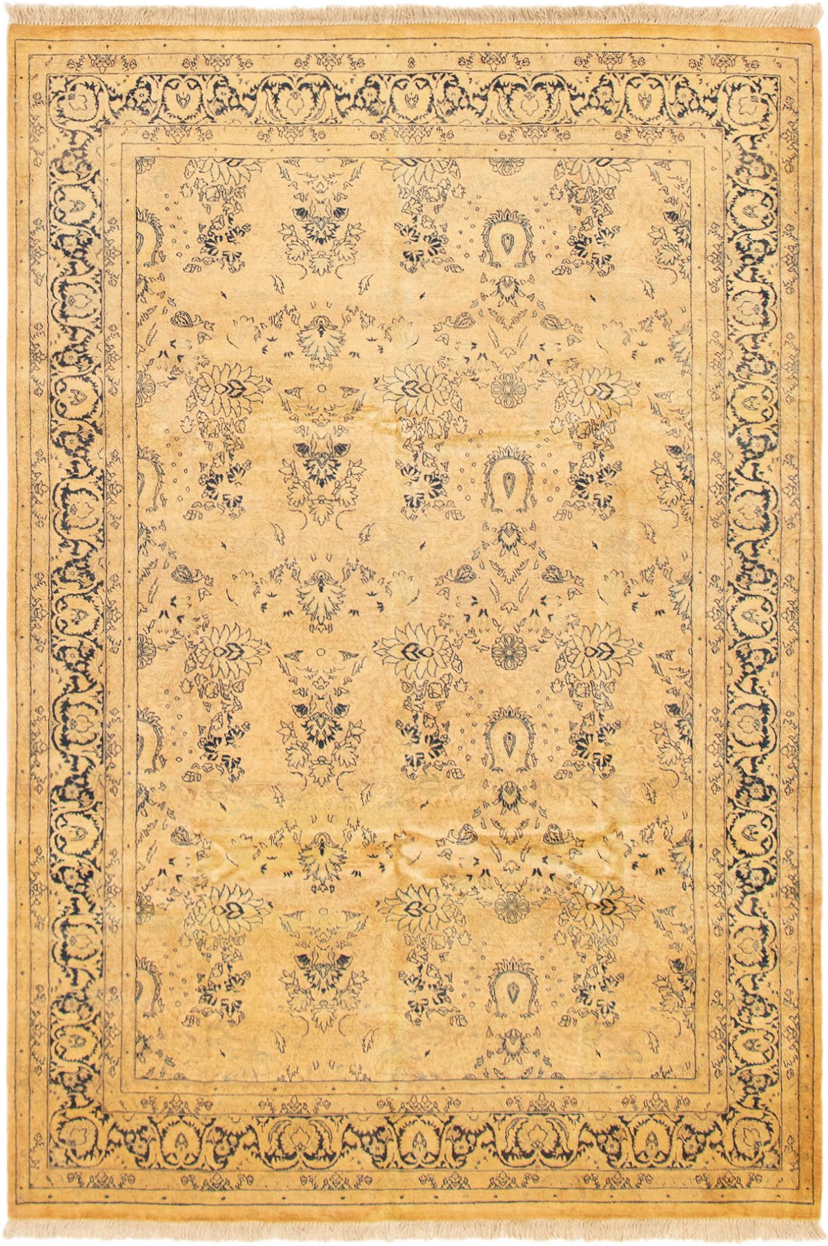 Hand-knotted Pako Persian 18/20 Beige Wool Rug 6'0" x 9'0" Size: 6'0" x 9'0"  