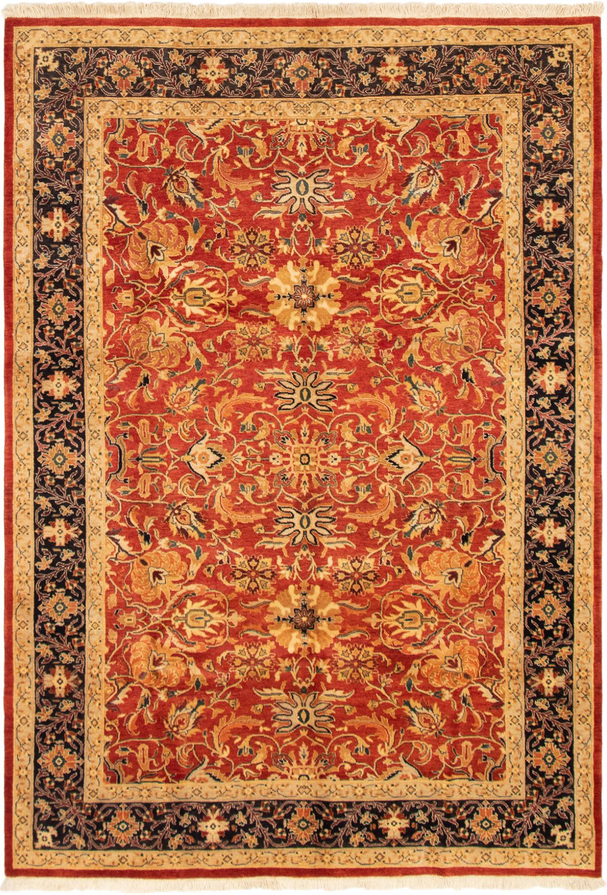 Hand-knotted Pako Persian 18/20 Red Wool Rug 6'1" x 9'0" Size: 6'1" x 9'0"  