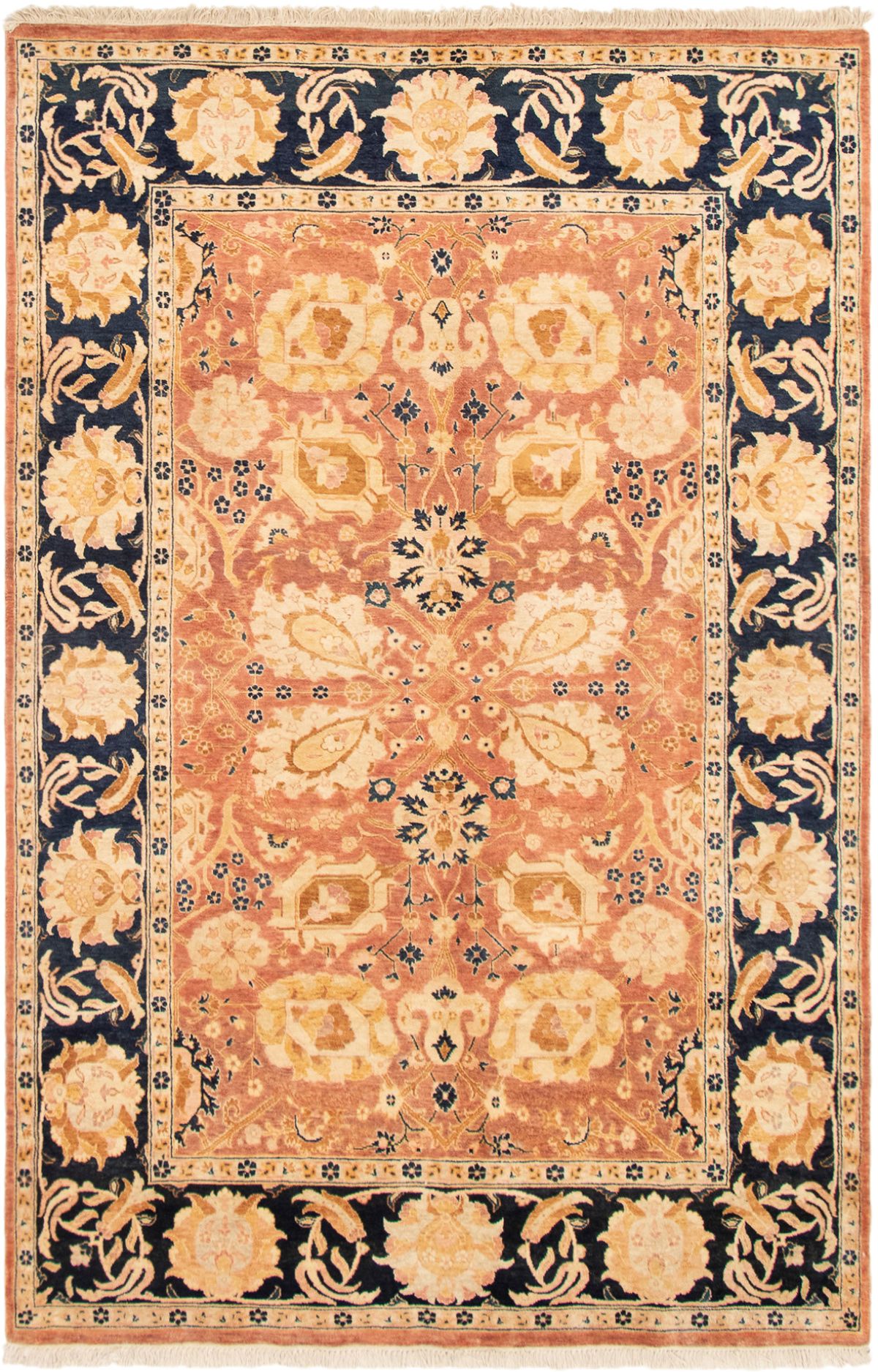Hand-knotted Peshawar Oushak Copper Wool Rug 6'0" x 9'0" Size: 6'0" x 9'0"  