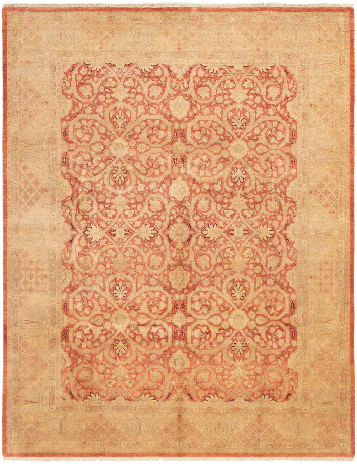 Hand-knotted Pako Persian 18/20 Copper Wool Rug 8'0" x 10'0" Size: 8'0" x 10'0"  