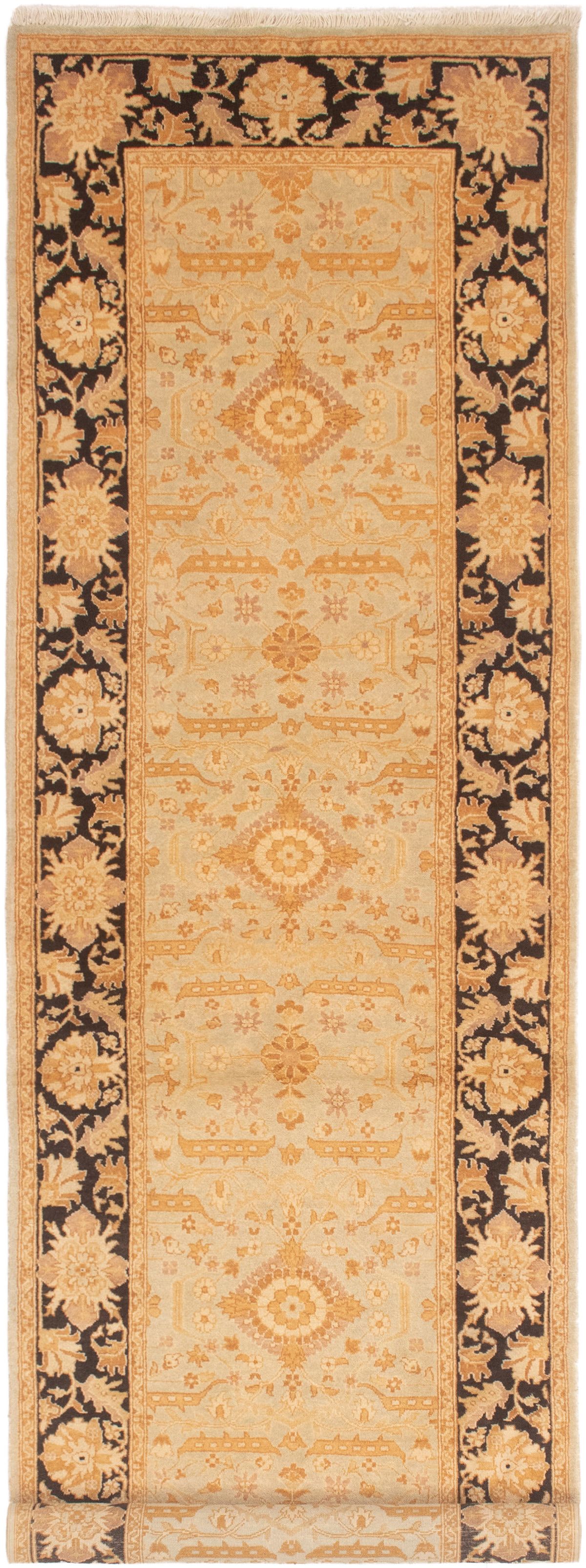 Hand-knotted Peshawar Finest Light Grey Wool Rug 3'2" x 11'7" Size: 3'2" x 11'7"  