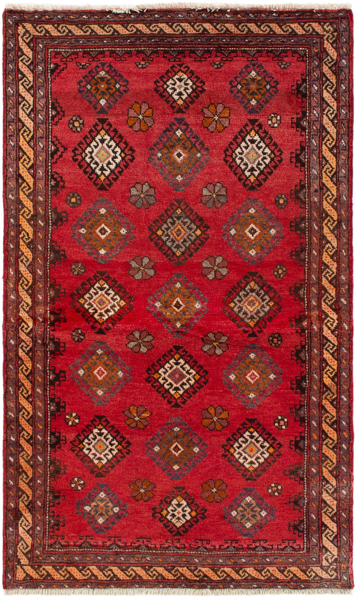Hand-knotted Finest Baluch  Wool Rug 3'8" x 6'8" Size: 3'8" x 6'8"  
