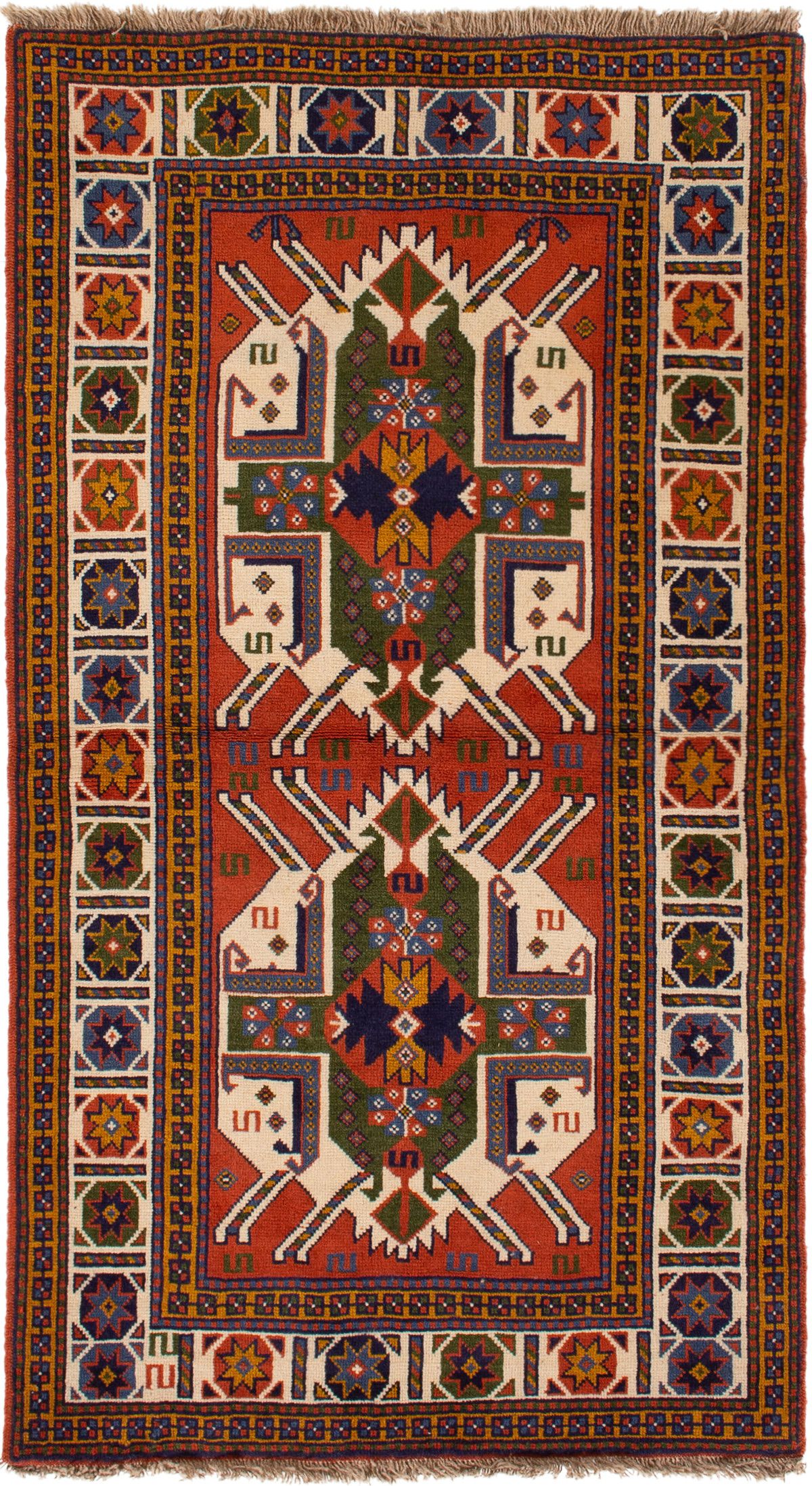 Hand-knotted Guchan  Wool Rug 3'5" x 6'3" Size: 3'5" x 6'3"  