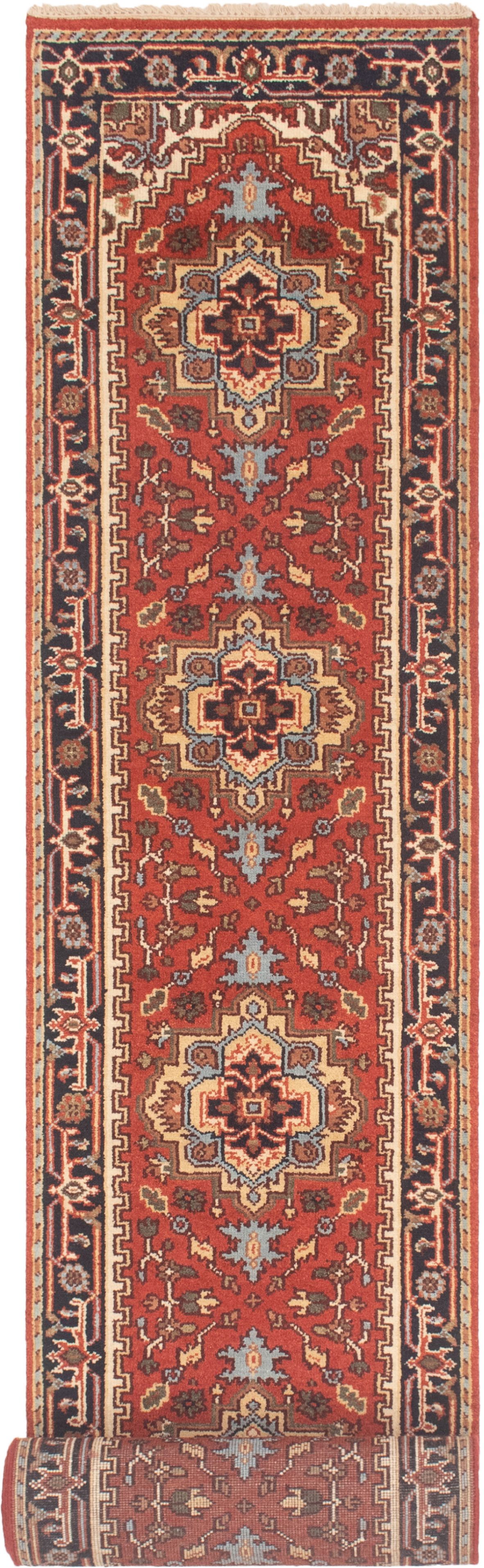 Hand-knotted Serapi Heritage Dark Copper Wool Rug 2'6" x 19'7"  Size: 2'6" x 19'7"  