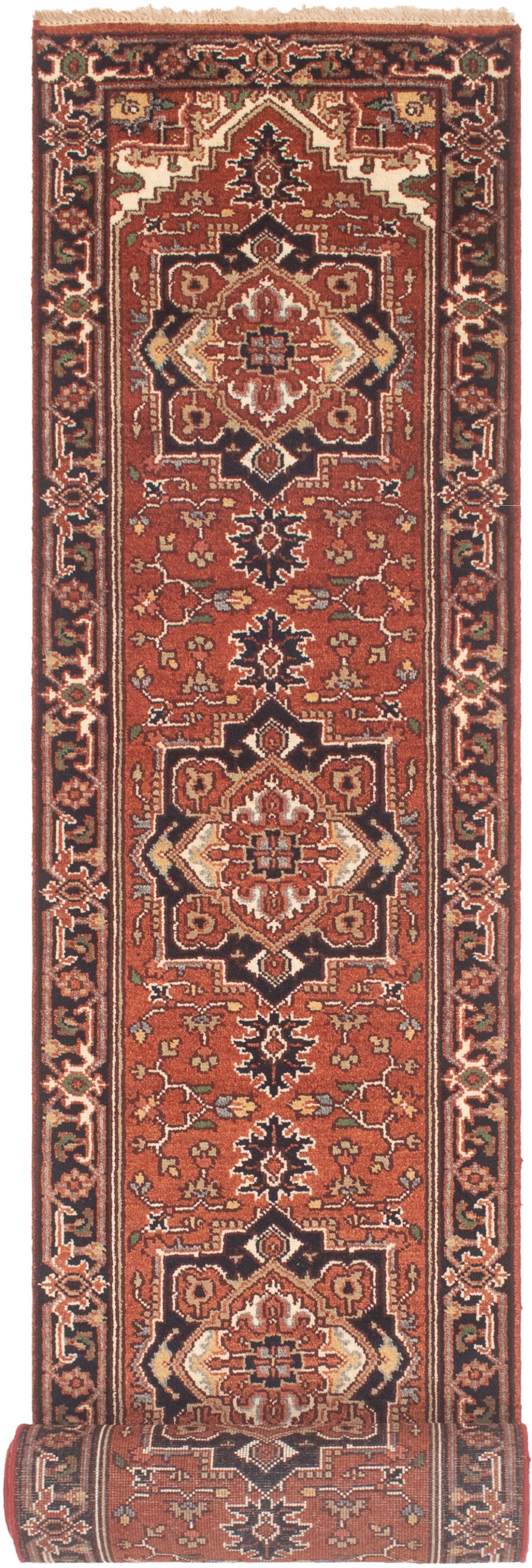 Hand-knotted Serapi Heritage Dark Copper Wool Rug 2'7" x 19'6"  Size: 2'7" x 19'6"  