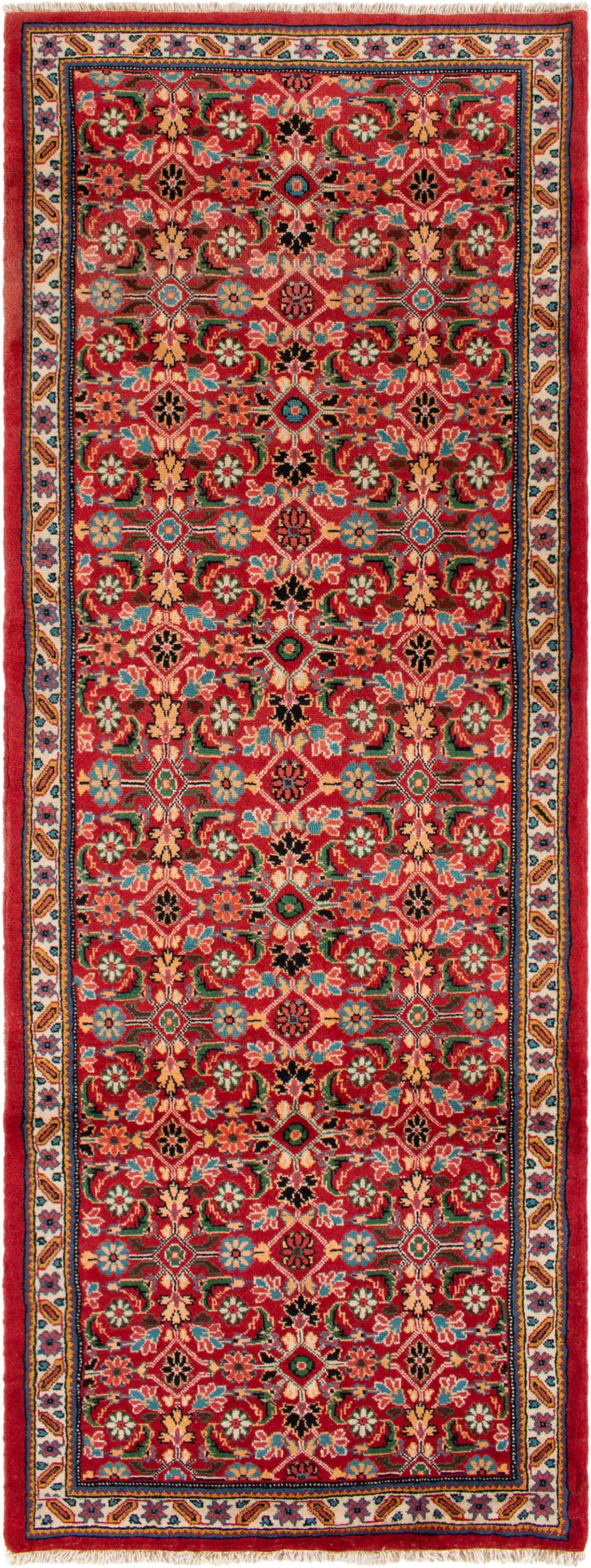 Hand-knotted Mahal  Wool Rug 3'6" x 9'10" Size: 3'6" x 9'11"  