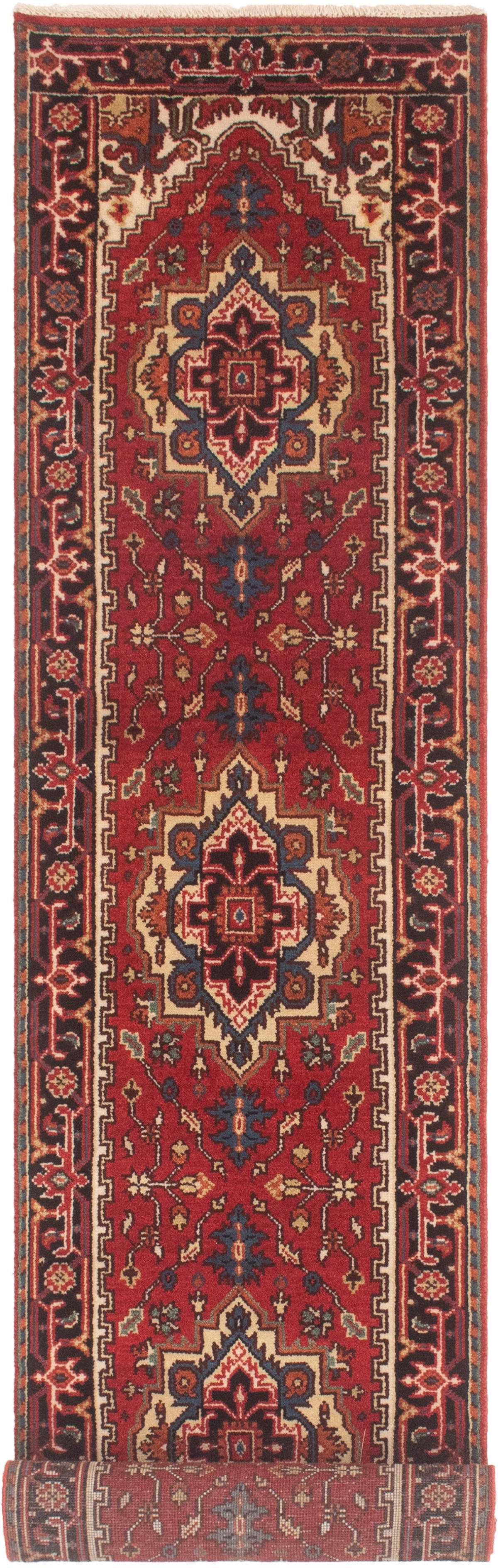 Hand-knotted Serapi Heritage Red Wool Rug 2'5" x 12'3" Size: 2'5" x 12'3"  